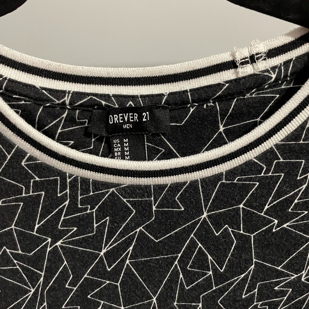 Forever 21 T-Shirt with Collar Accent